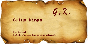 Gulya Kinga névjegykártya